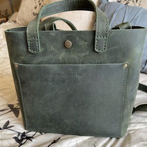 Portland Leather Goods Mini Crossbody in Green